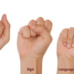 Human Hands Representing American Sign language.